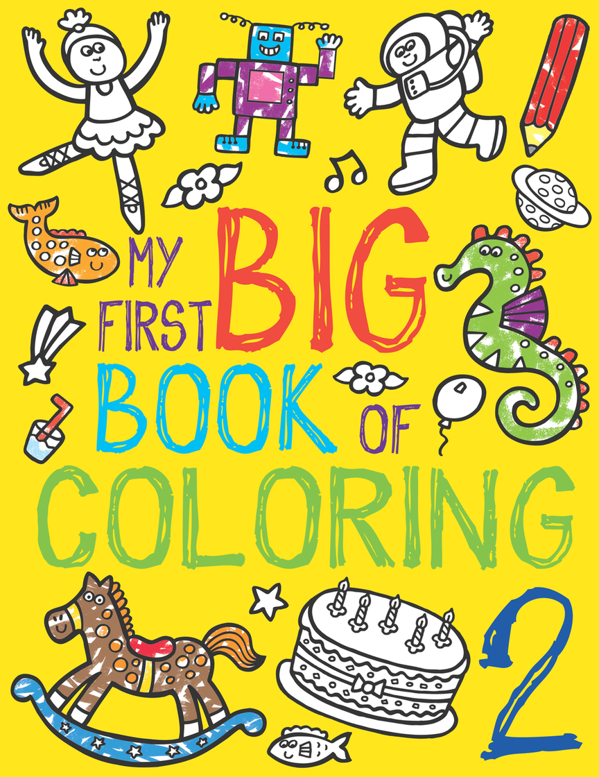 My Big Blue Book of Coloring: with over 90 coloring pages (Paperback)