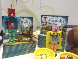 Trainbots author signing setup! (little bee books at BEA & BookCon 2016)