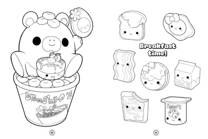 Smooshy Mushy: Cutie Pie Coloring and Sticker Book | little bee books