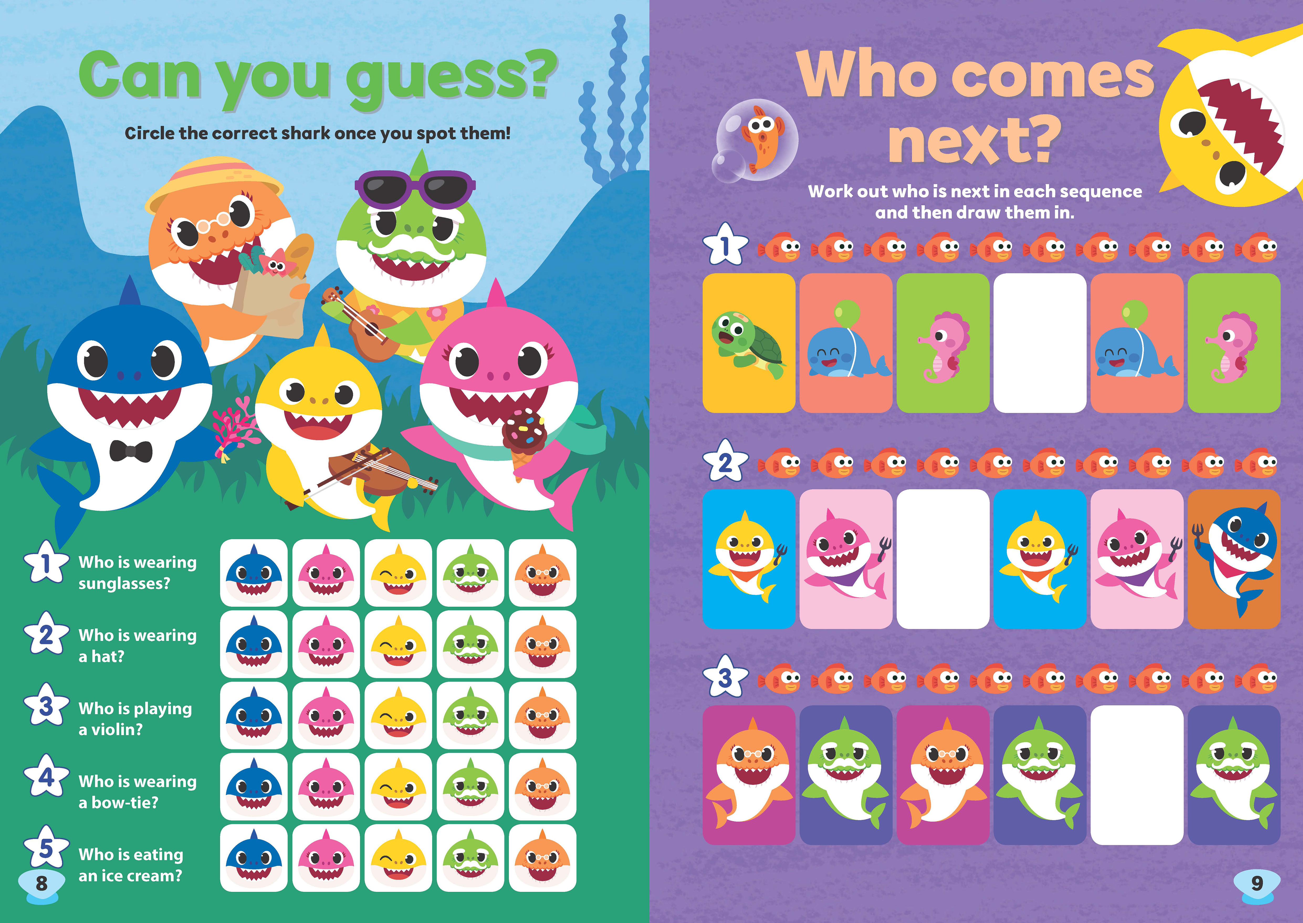 Baby Shark: Puffy Sticker and Activity Book | little bee books