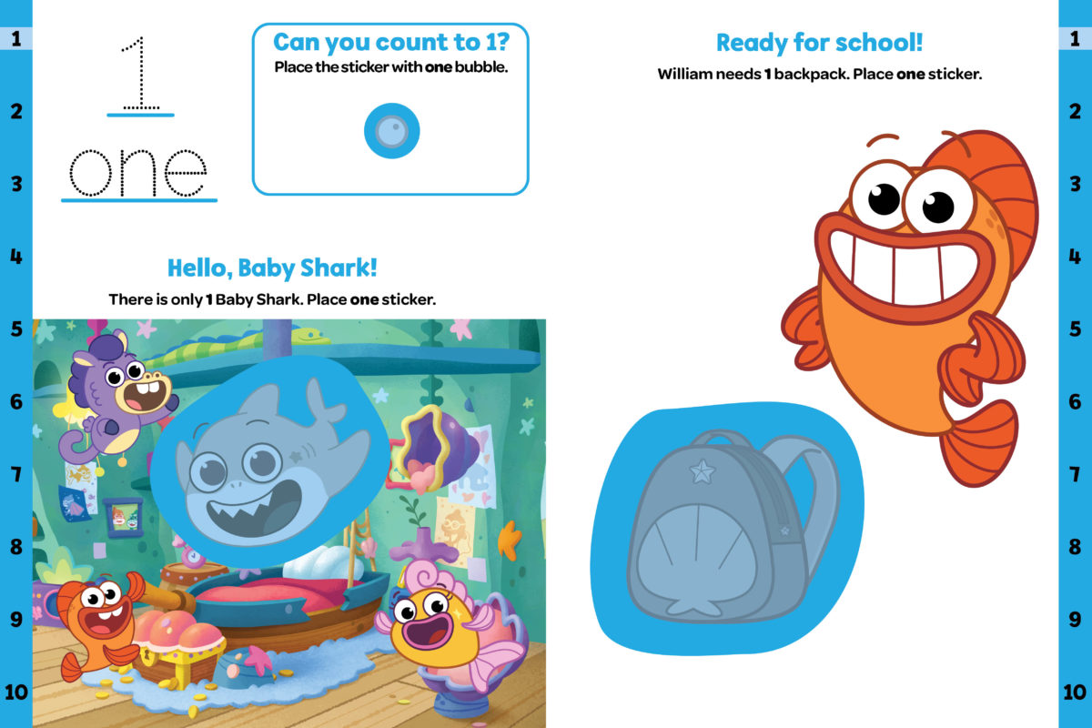 Baby Shark's Big Show!: My First 123s Sticker Book - little bee books