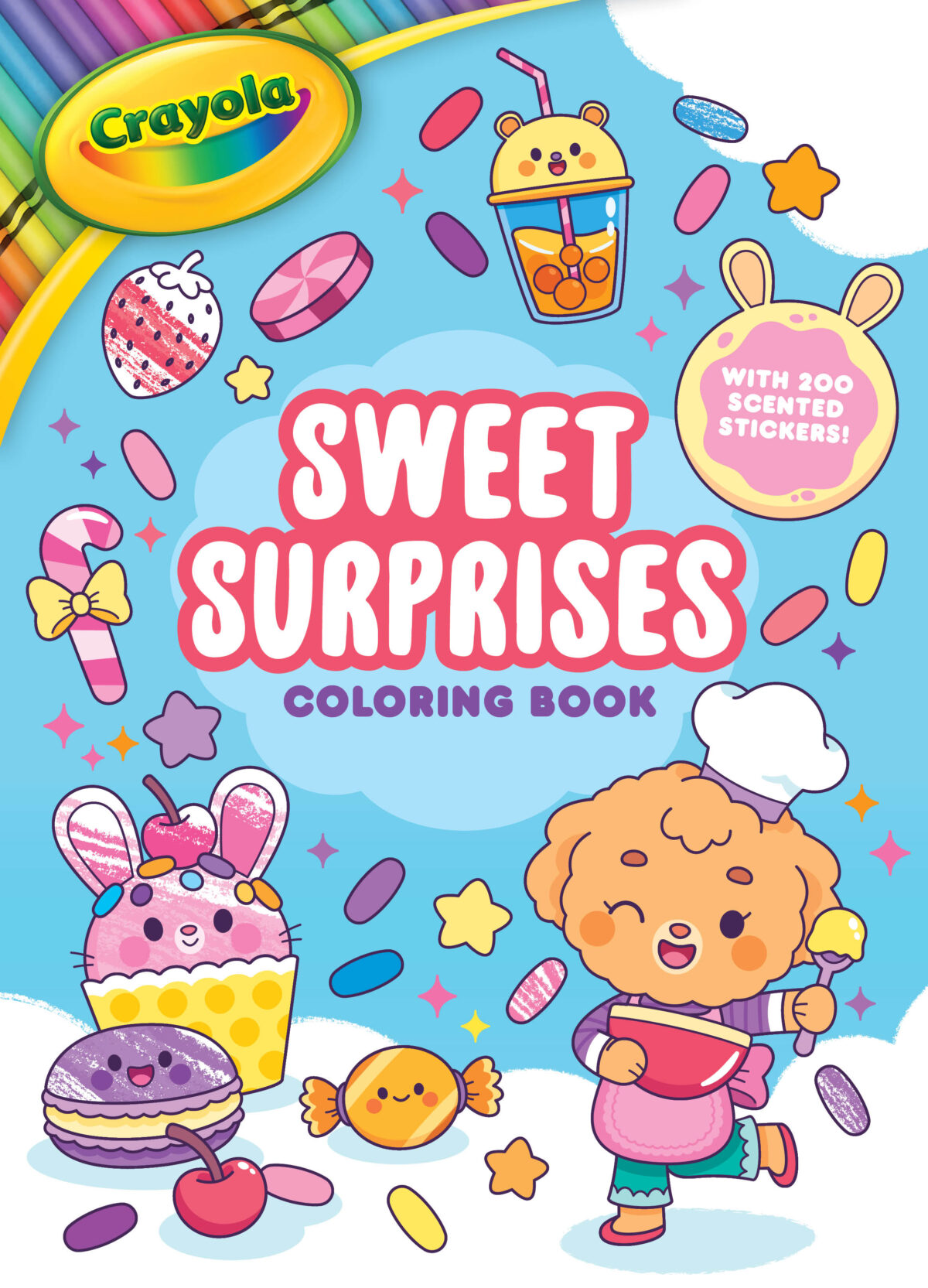 Crayola: Sweet Surprises Coloring Book with 200 Scented Stickers (A Crayola Coloring Sticker Activity Book for Kids)