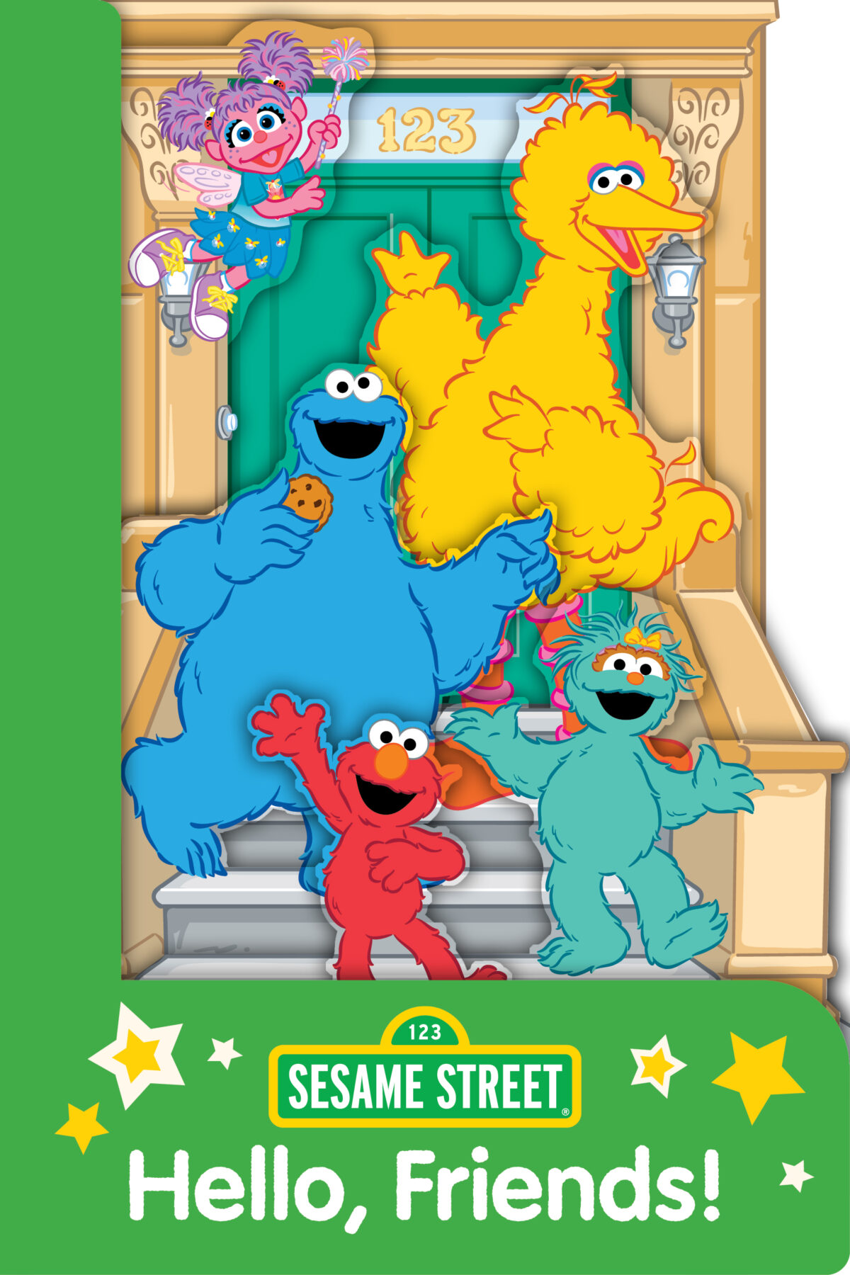 Sesame Street: Hello, Friends! (A Sesame Street Elmo and Friends Shaped Novelty Board Book for Babies and Toddlers)